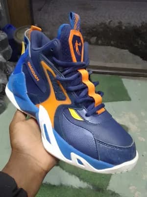 Blue Orange Basketball Sneakers
