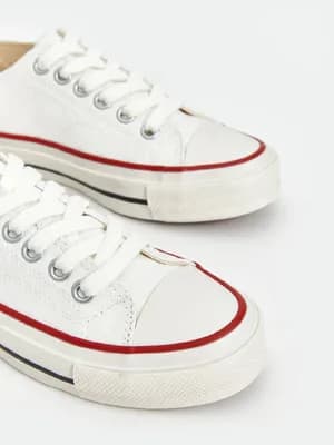Primark white lace up sneakers