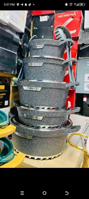 Telford Granite Coated Cookware Set 17 Pieces