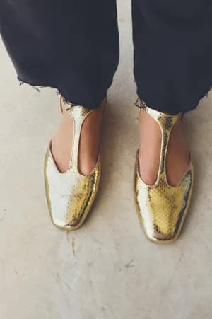 ZARA hollow cut flats
