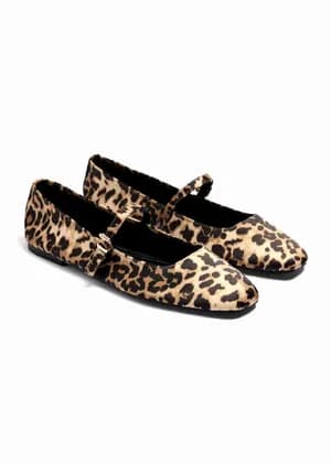 PAPAYA buckle belt ballet Flats