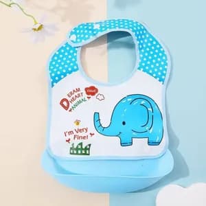 Silicone Baby Bib with Catcher