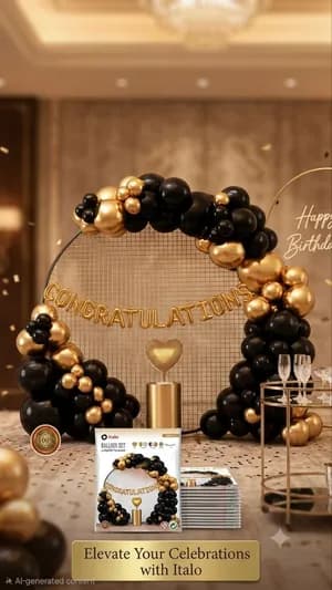 Graduation and birthday party decor balloons set