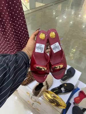 Women's Red Heeled Shoes Size 37 38