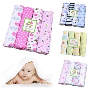 Flannel Receiving Blankets 4Pcs