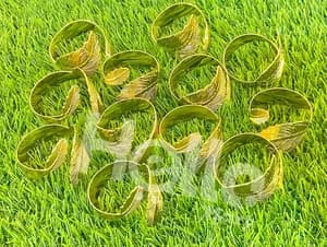 Gold Leaf Napkin Ring Set