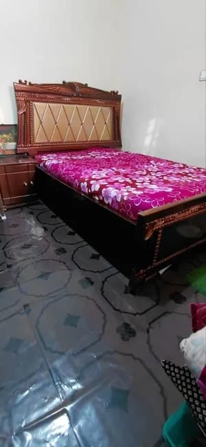 1.2m Wooden Single Bed with Mattress