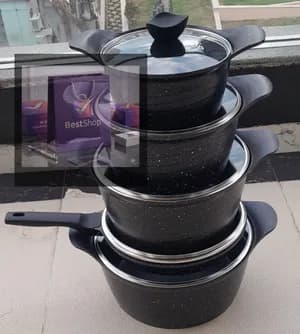 Momcoc non stick cookwares 5 in 1 granite