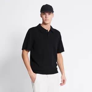 Knitted polo shirt for men