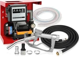 Electric Diesel Fuel Pump with Hose and Gauge