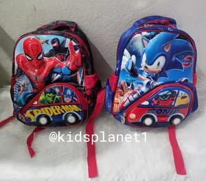 Sonic and Spider-Man School Bags