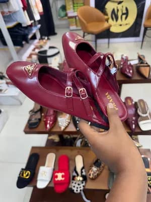 Prada Maroon Ballet Flats