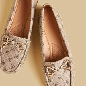 MAX printed loafer with bow accent 37