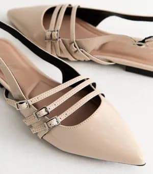 New Look point toed sling back flats