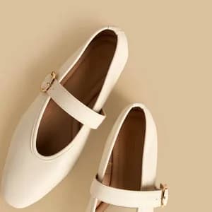 MAX buckle belt ballerina