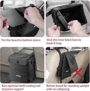 Multi functional car trash can