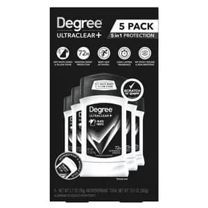 Degree Men UltraClear+ Antiperspirant Deodorant 2.7 oz 5-pack