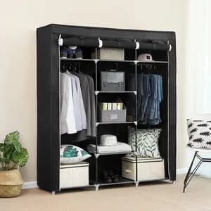 Modern Fabric Wardrobe 3-Door