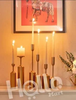 6-Piece Gold Candle Holder Set