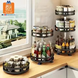 360° Rotating Kitchen Storage Rack