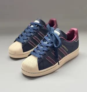 Adidas Superstar Blue Black Unisex Sneakers