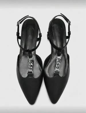 Pointy toe sling back flat