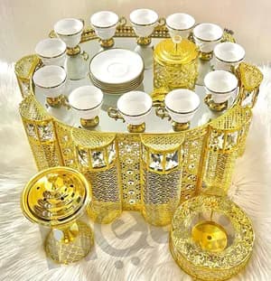 Golden Coffee Rekebot Set with Accessories