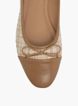 Flora bella paneled bow ballerina shoe
