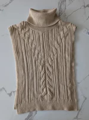 Cubus Cable Knit Polo Sweater Vest