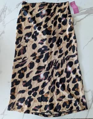 Satin midi skirt XS