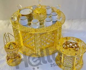 Large Coffee Rekebot Set with Jebena Holder