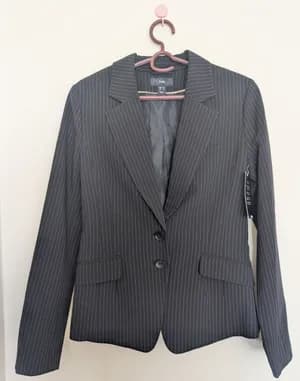 H&M Striped Fitted Blazer