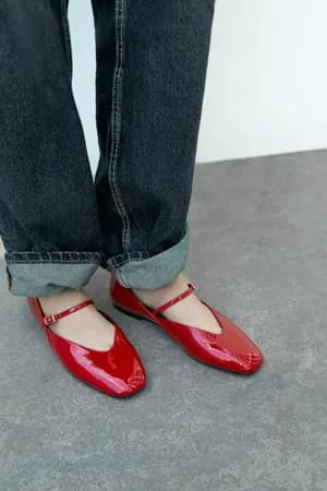 ZARA Mary jane ballerina flat