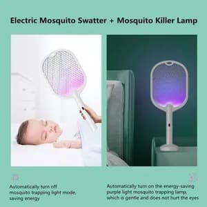 2in1 rechargeable lithium electric mosquito swatter (insect killer)
