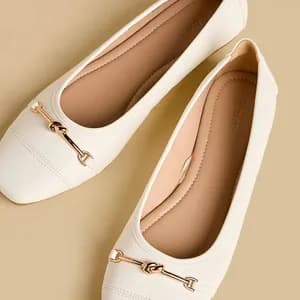 MAX metal accent ballerina flat