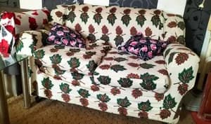 Floral Fabric Sofa Set