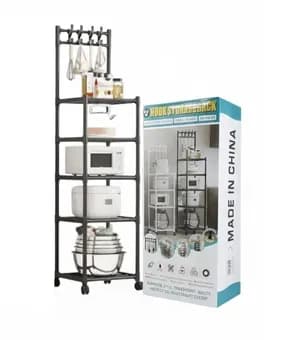 Multifunctional Storage Rack with Hooks