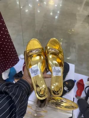 Gold Women's Heels Size 40