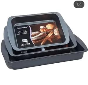 3PCS HOTCHEF GRANITE NON-STICK OVEN TRAY