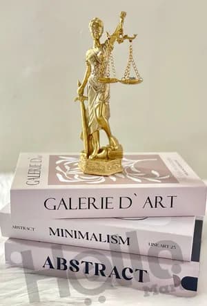 Golden Lady Justice Home Decor Statue