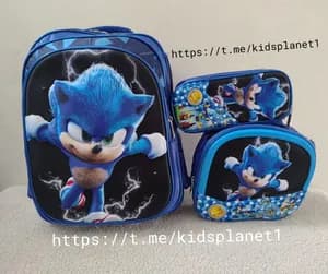 Sonic 3 pcs set school bag