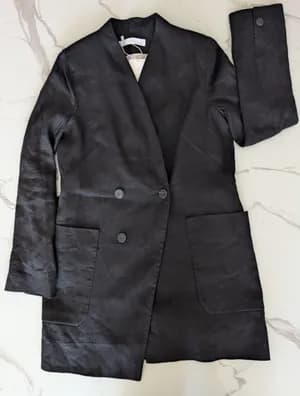 Mango Linen Blend Coat 38M