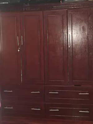 Four-Door Wooden Wardrobe Cupboard