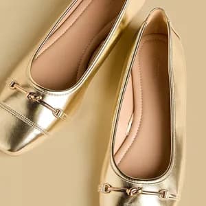 Max metal accent ballerina flat