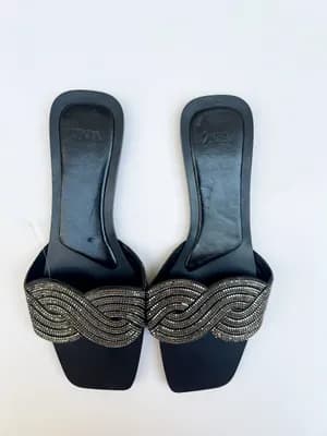 Zara embellished flat sandals