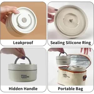 Isolated lunch box with bag