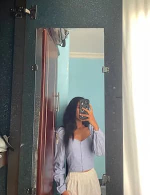 Light Blue Blouse Top