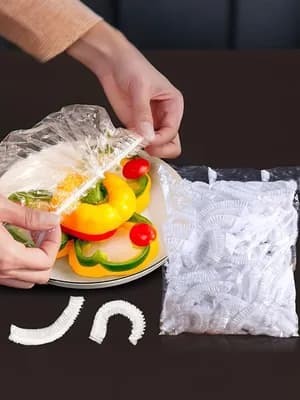 100pcs Disposable Food Cover Wrap