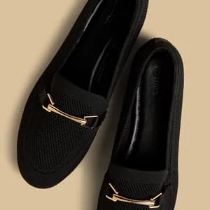 Max metal accent slip on loafers