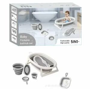 5-in-1 Children Folding Bathtub Set